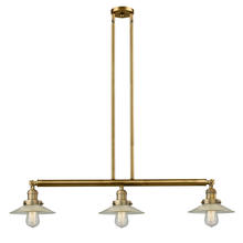 Innovations Lighting 213-BB-G2 - Halophane - 3 Light - 41 inch - Brushed Brass - Stem Hung - Island Light