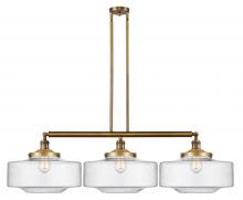 Innovations Lighting 213-BB-G694-16 - Bridgeton - 3 Light - 50 inch - Brushed Brass - Stem Hung - Island Light