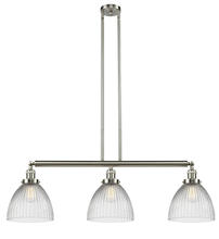 Innovations Lighting 213-SN-G222 - Seneca Falls - 3 Light - 39 inch - Brushed Satin Nickel - Stem Hung - Island Light