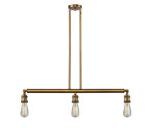 Innovations Lighting 213-BB - Bare Bulb - 3 Light - 38 inch - Brushed Brass - Stem Hung - Island Light