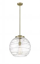 Innovations Lighting 221-1S-AB-G1213-16 - Athens Deco Swirl - 1 Light - 16 inch - Antique Brass - Stem Hung - Pendant