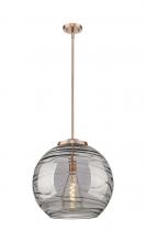 Innovations Lighting 221-1S-AC-G1213-18SM - Athens Deco Swirl - 1 Light - 18 inch - Antique Copper - Stem Hung - Pendant