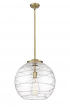 Innovations Lighting 221-1S-BB-G1213-16 - Athens Deco Swirl - 1 Light - 16 inch - Brushed Brass - Stem Hung - Pendant