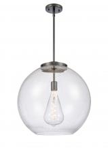 Innovations Lighting 221-1S-BK-G124-18 - Athens - 1 Light - 18 inch - Matte Black - Stem Hung - Pendant