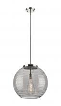 Innovations Lighting 221-1S-PN-G1213-16SM - Athens Deco Swirl - 1 Light - 16 inch - Polished Nickel - Stem Hung - Pendant