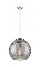 Innovations Lighting 221-1S-PN-G1213-18SM - Athens Deco Swirl - 1 Light - 18 inch - Polished Nickel - Cord hung - Pendant