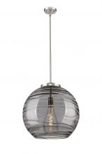 Innovations Lighting 221-1S-SN-G1213-18SM - Athens Deco Swirl - 1 Light - 18 inch - Brushed Satin Nickel - Stem Hung - Pendant