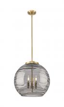 Innovations Lighting 221-3S-BB-G1213-18SM - Athens Deco Swirl - 3 Light - 18 inch - Brushed Brass - Cord hung - Pendant