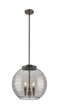 Innovations Lighting 221-3S-OB-G1213-16SM - Athens Deco Swirl - 3 Light - 16 inch - Oil Rubbed Bronze - Cord hung - Pendant