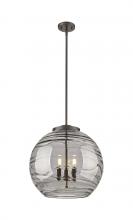 Innovations Lighting 221-3S-OB-G1213-18SM - Athens Deco Swirl - 3 Light - 18 inch - Oil Rubbed Bronze - Cord hung - Pendant