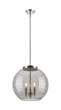 Innovations Lighting 221-3S-PN-G1213-16SM - Athens Deco Swirl - 3 Light - 16 inch - Polished Nickel - Cord hung - Pendant