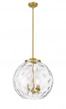 Innovations Lighting 221-3S-SG-G1215-16-LED - Athens Water Glass - 3 Light - 16 inch - Satin Gold - Cord hung - Pendant