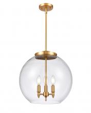 Innovations Lighting 221-3S-SG-G122-16 - Athens - 3 Light - 16 inch - Satin Gold - Cord hung - Pendant