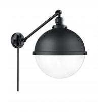 Innovations Lighting 237-BK-HFS-122-BK - Hampden - 1 Light - 13 inch - Matte Black - Swing Arm