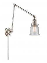 Innovations Lighting 238-PN-G184S - Canton - 1 Light - 8 inch - Polished Nickel - Swing Arm