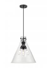 Innovations Lighting 410-3PL-BK-G411-18CL - Newton Cone - 3 Light - 18 inch - Matte Black - Cord hung - Pendant