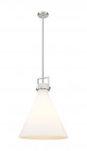 Innovations Lighting 411-1SL-SN-G411-18WH - Newton Cone - 1 Light - 18 inch - Brushed Satin Nickel - Cord hung - Pendant