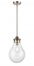 Innovations Lighting 414-1S-SN-10CL - Genesis - 1 Light - 10 inch - Satin Nickel - Cord hung - Mini Pendant