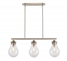 Innovations Lighting 414-3I-SN-G4142-8 - Genesis - 3 Light - 39 inch - Satin Nickel - Cord hung - Island Light