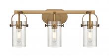 Innovations Lighting 423-3W-BB-G423-7SDY - Pilaster - 3 Light - 24 inch - Brushed Brass - Bath Vanity Light