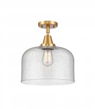 Innovations Lighting 447-1C-SG-G74-L-LED - Bell - 1 Light - 12 inch - Satin Gold - Flush Mount