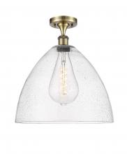 Innovations Lighting 516-1C-AB-GBD-164 - Bristol - 1 Light - 16 inch - Antique Brass - Semi-Flush Mount