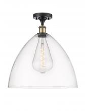 Innovations Lighting 516-1C-BAB-GBD-162 - Bristol - 1 Light - 16 inch - Black Antique Brass - Semi-Flush Mount