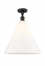 Innovations Lighting 516-1C-OB-GBC-161 - Berkshire - 1 Light - 16 inch - Oil Rubbed Bronze - Semi-Flush Mount