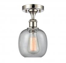 Innovations Lighting 516-1C-PN-G104 - Belfast - 1 Light - 6 inch - Polished Nickel - Semi-Flush Mount