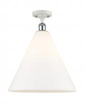 Innovations Lighting 516-1C-WPC-GBC-161 - Berkshire - 1 Light - 16 inch - White Polished Chrome - Semi-Flush Mount