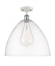 Innovations Lighting 516-1C-WPC-GBD-162 - Bristol - 1 Light - 16 inch - White Polished Chrome - Semi-Flush Mount