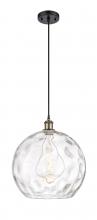 Innovations Lighting 516-1P-BAB-G1215-14 - Athens Water Glass - 1 Light - 13 inch - Black Antique Brass - Cord hung - Pendant