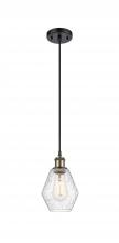 Innovations Lighting 516-1P-BAB-G654-6 - Cindyrella - 1 Light - 6 inch - Black Antique Brass - Cord hung - Mini Pendant