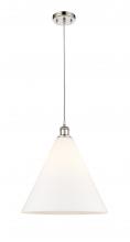 Innovations Lighting 516-1P-PN-GBC-161 - Berkshire - 1 Light - 16 inch - Polished Nickel - Cord hung - Pendant