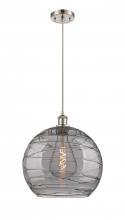 Innovations Lighting 516-1P-SN-G1213-14SM - Athens Deco Swirl - 1 Light - 14 inch - Brushed Satin Nickel - Cord hung - Pendant