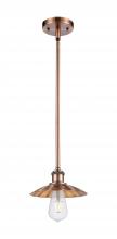 Innovations Lighting 516-1S-AC-M17-AC - Scallop - 1 Light - 8 inch - Antique Copper - Mini Pendant