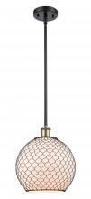 Innovations Lighting 516-1S-BAB-G121-10CBK - Farmhouse Chicken Wire - 1 Light - 10 inch - Black Antique Brass - Mini Pendant