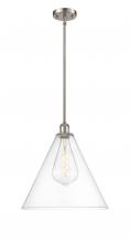 Innovations Lighting 516-1S-SN-GBC-162 - Berkshire - 1 Light - 16 inch - Brushed Satin Nickel - Pendant