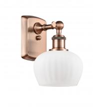 Innovations Lighting 516-1W-AC-G91 - Fenton - 1 Light - 7 inch - Antique Copper - Sconce