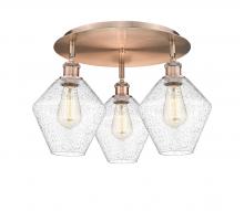 Innovations Lighting 516-3C-AC-G654-8 - Cindyrella - 3 Light - 20 inch - Antique Copper - Flush Mount