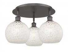 Innovations Lighting 516-3C-OB-G1216-8WM - White Mouchette - 3 Light - 20 inch - Oil Rubbed Bronze - Flush Mount