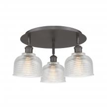 Innovations Lighting 516-3C-OB-G412 - Dayton - 3 Light - 17 inch - Oil Rubbed Bronze - Flush Mount