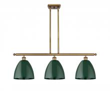 Innovations Lighting 516-3I-BB-MBD-9-GR - Plymouth - 3 Light - 36 inch - Brushed Brass - Cord hung - Island Light