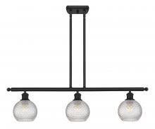 Innovations Lighting 516-3I-BK-G122C-6CL - Athens - 3 Light - 36 inch - Matte Black - Cord hung - Island Light