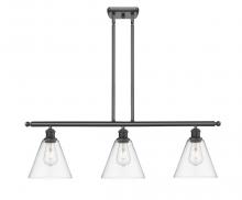 Innovations Lighting 516-3I-BK-GBC-82 - Berkshire - 3 Light - 36 inch - Matte Black - Cord hung - Island Light