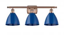 Innovations Lighting 516-3W-AC-MBD-75-BL - Plymouth - 3 Light - 28 inch - Antique Copper - Bath Vanity Light