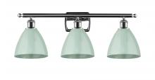 Innovations Lighting 516-3W-PC-MBD-75-SF - Plymouth - 3 Light - 28 inch - Polished Chrome - Bath Vanity Light