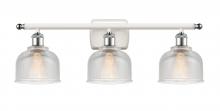 Innovations Lighting 516-3W-WPC-G412 - Dayton - 3 Light - 26 inch - White Polished Chrome - Bath Vanity Light