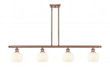 Innovations Lighting 516-4I-AC-G1217-6WV - White Venetian - 4 Light - 48 inch - Antique Copper - Stem Hung - Island Light