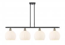 Innovations Lighting 516-4I-BAB-G1217-10WV - White Venetian - 4 Light - 48 inch - Black Antique Brass - Stem Hung - Island Light